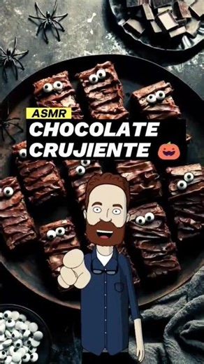 ASMR | Comiendo SPOOKY CHOCOLATE 🍫🎃 ► En menos de 1 minuto #asmr #chocolate #mouthsounds