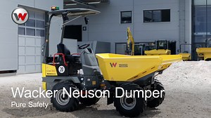 Safety is a top priority for our dumpers. You can watch the most important features in the video. Check it out! | Wacker Neuson