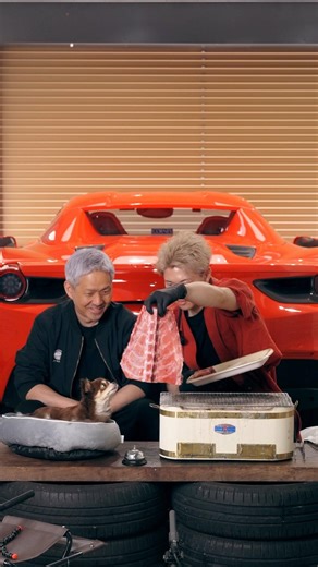 Charcoal-grilled tuna bones with kelp