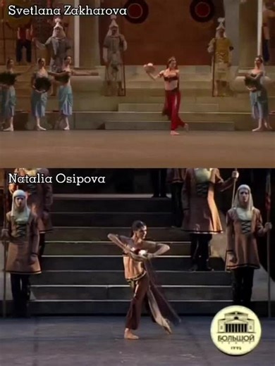 Comparison of Natalia Osipova and Svetlana Zakharova in Nikiya Death Variation Act 2 Bolshoi Ballet