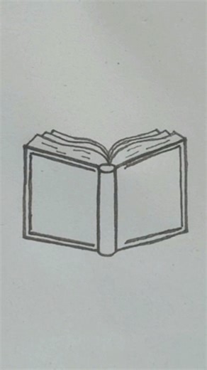 Simple open book drawing