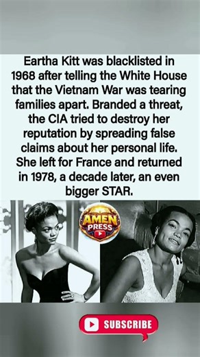 Eartha Kitt Spoke Truth to Power at the White House — The CIA Tried to Destroy Her. shorts