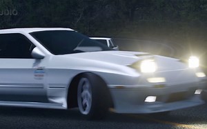 「头文字D」Initial D: AE86 vs FC3S [BLENDER CINEMATIC]