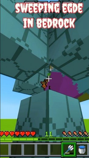 Minecraft sweeping egde in Minecraft bedrock #minecraft #minecraftsurvivalseriesepisode1