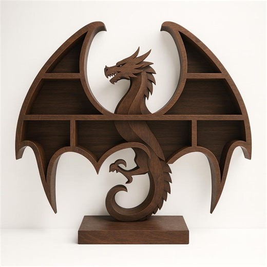 3D Printable Dragon’s Trove Bookshelf - STL File for Resin & FDM Printing, Mythical Decor - Etsy