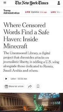 There's a United States wing in the Uncensored Library #minecraft