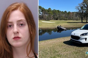 Golfers dive in to rescue Florida Woman after she flips car into golf course pond