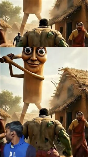 Hulk gaon ko bachaye n🥺c#ai #aihulk #viralvideo