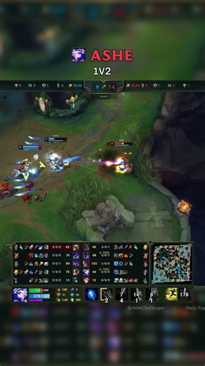 Ashe 1V2 | EUNE Master Patch 26.13 #shorts