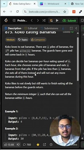 Koko Eating Bananas - Leetcode 875 #leetcode