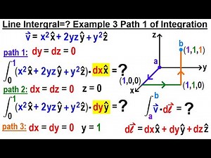 Physics Ch 67.1 Advanced E&M: Review Vectors (52 of 113) Line Integral=?: Example 3 Path 1