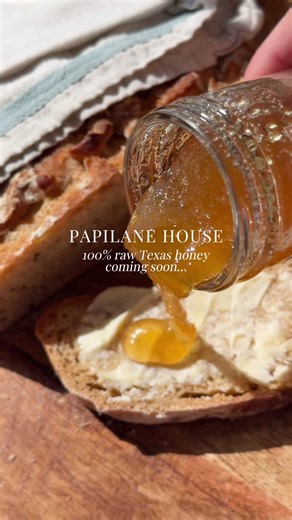 Eeeeep! The most delicious, 100% raw honey is coming to Papilane House SOON! The bees that produce this liquid gold forage on the untamed native brush & wildflowers of the rugged South Texas landscape 🌵🌳🌼 it comes from a small family owned apiary right here in Hondo and we cannot wait to share it with you 🍯🐝 launch date coming soon! Because this honey is produced in smaller batches, we’ll have limited supply that comes and goes with the seasons 💛 follow along for more updates & details!!