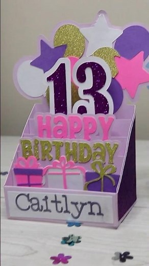 Birthday Box Card with Cricut