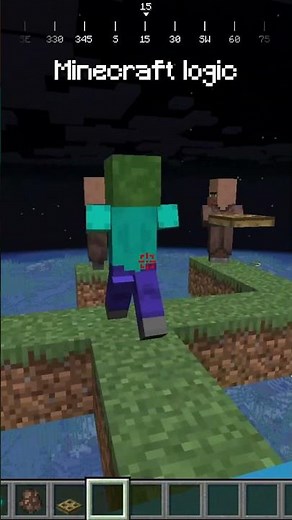 Zombie vs Villager Minecraft Logic #minecraft #shorts