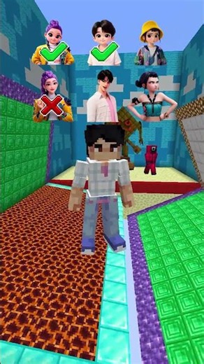 Kpop Demon Hunters VS Rotating Wheel 😱 #shorts #minecraft