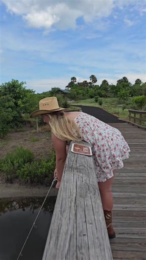 the only right way to fish a bridge is by bending over the rail #bridgefishing #bassfishing #freshwater