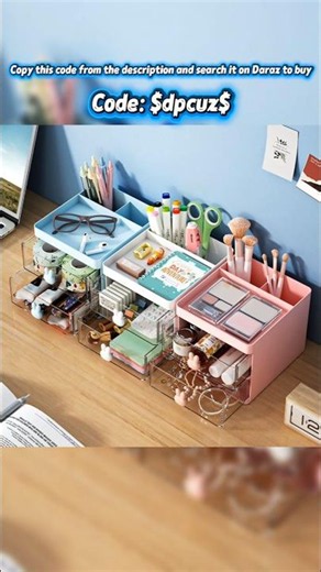 The Cutest Daraz Find! 🐰✨ Aesthetic Desk & Makeup Organizer #shorts