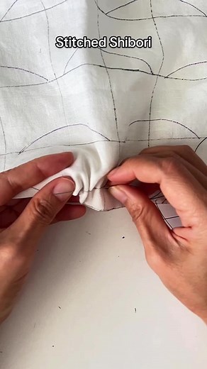 #stitched #shibori repeated elliptical pattern #sewingtutorial #sewingtiktok #sewwithgeri #geriinstitches #tiedye #diyfashion @Rit Dye