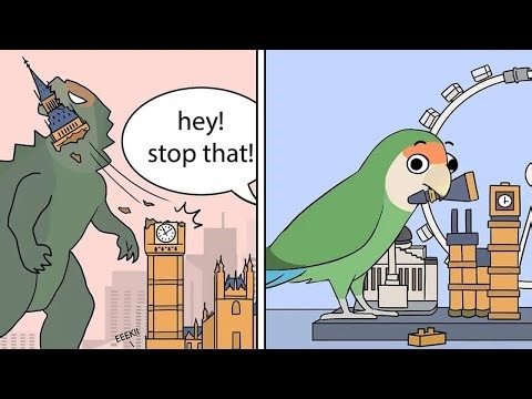 Funny Comics With Parrot Thought Twist #7 | Parrot Comic Dub