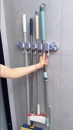 Comment For☺️ Link mop and broom holder #viral #gadgets #viralvideo #viral