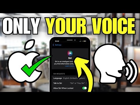 How To Set Siri Only For My Voice (iPhone)