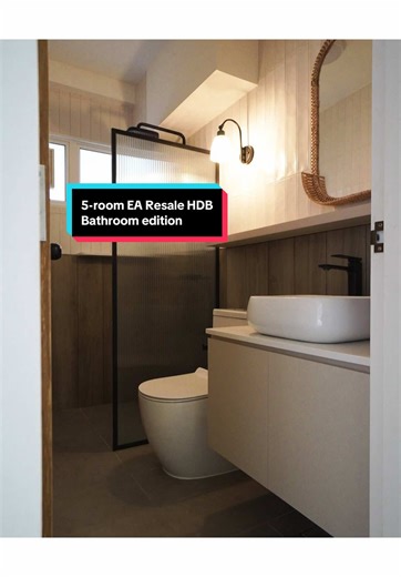 Farmhouse Aesthetic Bathroom Design for Resale HDB