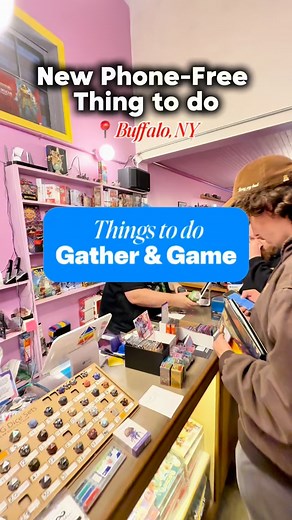 😮‍💨 Buffalo’s most fun night out doesn’t even need Wi-Fi @gatherandgamebuffalo is a cozy board game café where you can grab drinks, snacks, and dive into hundreds of board games — from nostalgic classics to new favorites you’ve never heard of! They regularly have events where people — you guessed it — gather and game, or you can pop in anytime with some friends to try their huge selection of board games! Who are you going with?! SHARE THIS ❤️ Comment GAME 25 to learn more 🎲 📍 205 Grant St, B