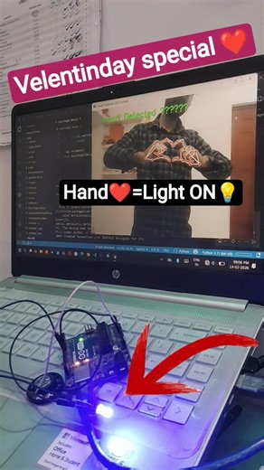 | python Heart gesture❤️ opencv | #shorts #innovation