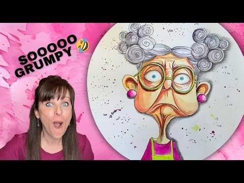 Paint a SOOOOO Grumpy Granny 😂 (Watch Her Come to Life!)