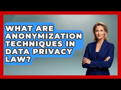 What Are Anonymization Techniques In Data Privacy Law? - AI and Technology Law