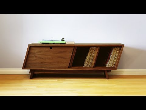 Build a Mid Century Modern Record Player Cabinet - Woodworking