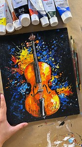 Mastering knife painting, one stroke at a time! 😍 It's a challenge, but the results are so worth it!! #instagood #process #artist #art #acrylic #trusttheprocess #processart #artoftheday #acrylicpainting #canvas #viralvideos #reel #instaart #guitar #guitarist #violin #instrumental #knifepainting #paletteknifepainting #artphoto #artworkshop #learn #process | Art Canvas Design Studio