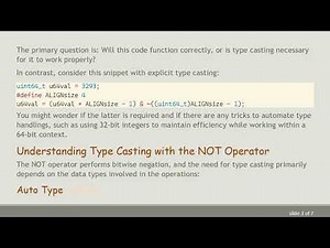 Understanding type casting with the NOT Operator and Integer Alignments in C/C+ +