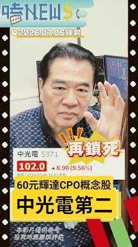 中光電連三漲停!下檔60元輝達CPO飆股是誰?｜【嗑新聞】ft. 張大文分析師｜20260706 #理財周刊 #投資 #理周tv #張大文