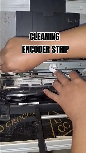 CLEANING ENCODER STRIP #cleaning #encoderstrip #printerrepair #printing #printingbusiness
