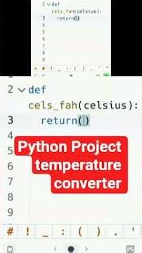 Build Temperature Converter in Python #shorts #coding #python #coding #pythoncourse