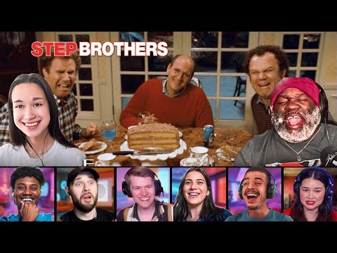 HILARIOUS “FAMILY DINNER” SCENE REACTIONS! STEP BROTHERS (2008) MOVIE REACTION MASHUP!