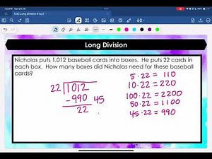 5.3C Long Division using Partial Quotients #longdivision