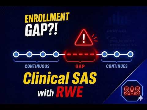 Clinical Claims Data Analytics: Baseline Gap Detection in Clinical SAS (Step-by-Step)