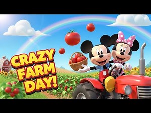 Mickey & Minnie Crazy Tractor Ride 🚜 | Tomato Farm Adventure Cartoon for Kids