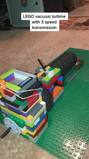Building a Lego Vacuum Turbine with 3-Speed Transmission Tutorial