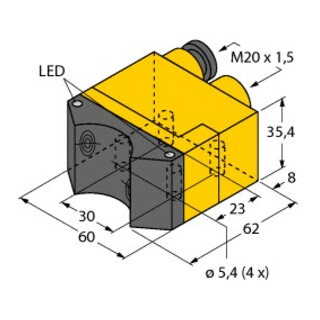 Turck Sensor induktiv Ni4-DSU35TC-2AP4X2