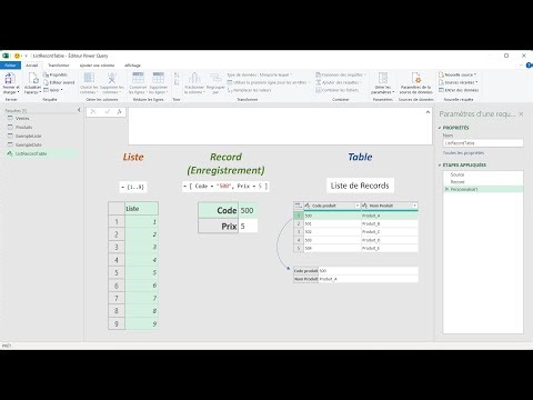Excel - Power Query - Lists, Records, and Tables (Creation and syntax for accessing their data)