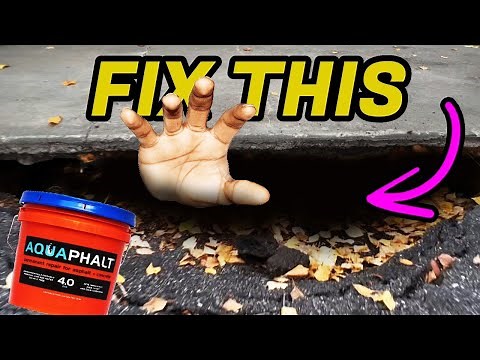 Driveway Pothole Repair with Aquaphalt Cold Patch