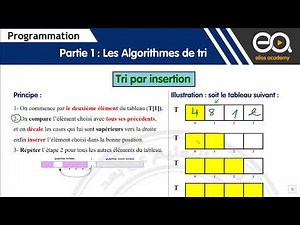 4_Les algorithmes de tri et de recherche : Principe du tri par insertion