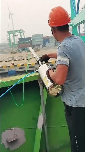 Mooring rope shooting process for the ship