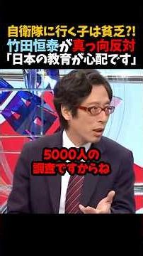 ㊗️200万再生！【竹田恒泰】自衛隊に行く子は貧乏?!｢日本の教育が心配です｣