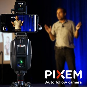 30 reactions | Auto Follow & Zoom camera + voice recorder! Record and Live stream! No more boring static videos, thanks to the PIXEM robot that follows your movements on stage! Enjoy a clear and professional recording of your voice with the RØDE microphone | PIXEM 2 - by MOVE 'N SEE | Facebook