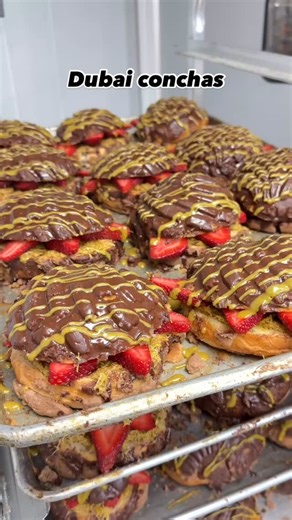 Have you tried Dubai chocolate conchas ? | La Hacienda Bakery