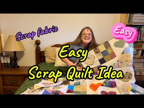 Turning Fabric Scraps into 9-Patch Blocks & Raw Edge Appliqué Hearts (Part 1 Layout)